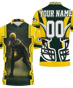 A.J. Hawk 50 Personalized Green Bay Packers 3D Polo Shirt - Show Your Team Spirit!