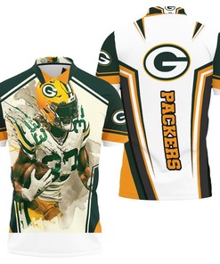 Aaron Jones 33 Green Bay Packers Nfc Division Champions Super Bowl 2021 3D Polo Shirt