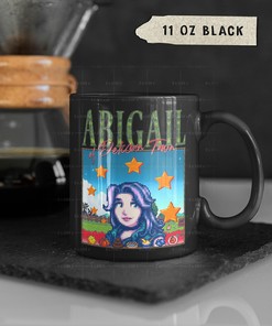 Abigail Stardew Valley Character Coffee Mug for Farming and Harvest Moon RPG Video Game Fans