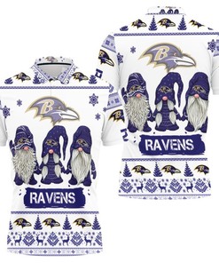 Add Christmas Gnomes To Your Baltimore Ravens Collection With 3D All Over Print Polo Shirt