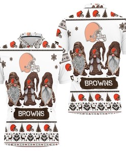 Add Gnomes To Your Cleveland Browns Collection With 3D All Over Print Polo Shirt