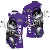 Add Jack Skellington And Zero To Your Baltimore Ravens Collection With 3D All Over Print Polo Shirt