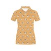 Adorable Shiba Inu Print Design Women'S Polo Shirt - Perfect For Outdoors And Athleisure