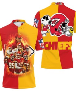 Afc West Champs Kc Chiefs Super Bowl 2021 - Snoopy Helmet 3D Polo Shirt
