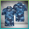 Aircraft Polo Shirt - Ocean Blue Design For Fans