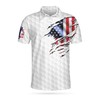 All Over Print American Flag Polo Shirt For Golf Lovers - Ideal For Golf And Usa Fans