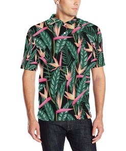 All Over Print Bee Pattern Polo Shirt For Men - A Must-Have Polo Shirt For Bee Enthusiasts.