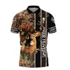All Over Print Deer Polo Shirt - Ideal For Fans Of Wildlife
