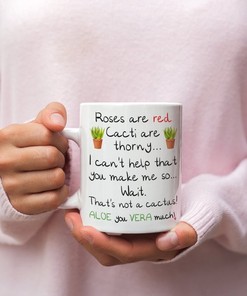 Aloe Vera Mug Set - Funny Valentine's Day Gift, Perfect Valentine's Day Gift for Boyfriend, Girlfriend or Spouse