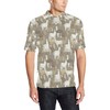 Alpaca Pattern Print Polo Shirt - Design 01 For Fans Who Love Animals