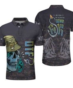Always Down To Fish American Angler Vapor Men'S Polo Shirt - Perfect Gift For Fans Of Fishing And Comfortable Wear