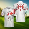 Amazing Canadian Golf Player Polo Shirt - Crack Design For Fans