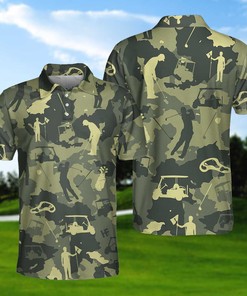 Amazing Golf Camouflage Pattern Polo Shirt - Great Gift For Golfers