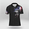 Amazing Us Trucker Black Crack Polo Shirt - Ideal Gift For Fans