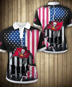 American Flag 3D All Over Print Polo Shirt- Tampa Bay Buccaneers Fan Gift