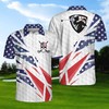 American Flag Golf Skull All Over Print Polo Shirt - Perfect Gift For Fans