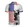 American Flag Golfer Athleisure T-Shirt - Short Sleeve 3D All Over Print (Gift For Fans)