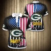 American Flag Green Bay Packers 3D Polo Shirt - Support Your Team And Your Country