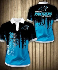 American Flag Polo Shirt With Carolina Panthers - Fan Gift With Athleisure T-Shirt