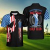 American Flag Skull Never Underestimate Old Man Golf Club Polo Shirt - Perfect Gift For Fans