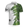 American Golfer 3D Polo Shirt With Ripped Design - Show Your Love For Golf And Country