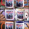 American President Joe Biden Homage Vintage 90s Coffee Mug with Politician and White Mug