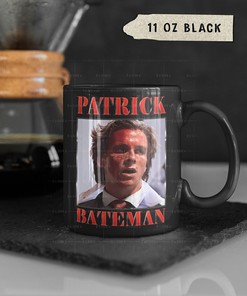 American Psycho 90s Retro Movie Quote Coffee Mug for Horror Film Lovers