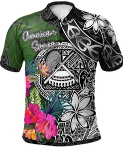 American Samoa Turtle Plumeria Banana Leaf Polo Shirt For Tropical Fans