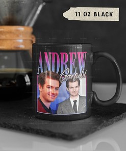 Andrew Garfield Retro Coffee Mug, Andrew Garfield Homage Mug, Andrew Garfield Fan Cup, Vintage Movie Mug Idea
