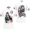 Anime Kamado Tanjiro Nezuko Hug Kimetsu No Yaiba Polo Shirt For Fans Of The Dynamic Duo