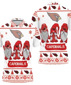 Arizona Cardinals Christmas 3D Polo Shirt With Christmas Gnomes - Ideal Gift For Nfl Fans And Christmas Lovers