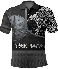 Armor Raven Tattoo Polo Shirt - Perfect For Lovers Of Medieval History