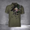 Army Veterans Thin Green Line Eagle Polo Shirt - Gift For Heroes