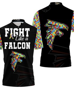 Atlanta Falcons Autism Support Polo Shirt - Spread Autism Awareness