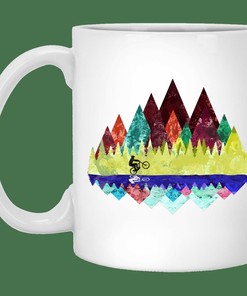Autumn Mountain Bike Ride Mug - Romantic Gift Idea for Valentine's Day with Personalised Gift Mug