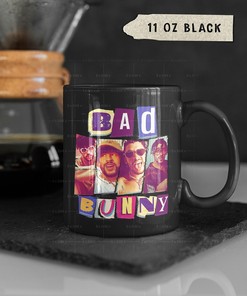 Bad Bunny Ransom Tribute Mug, Benito Antonio Retro 90s Coffee Mug, Rap Hip-hop Fans Gift, BadBunny Merch Mug