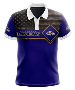 Baltimore Ravens American Flag 3D Polo Shirt - Celebrate Your Pride With Style