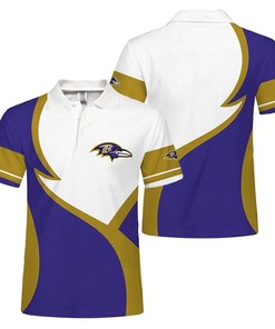Baltimore Ravens Button Up Polo Shirt - Look Stylish And Represent Your Team