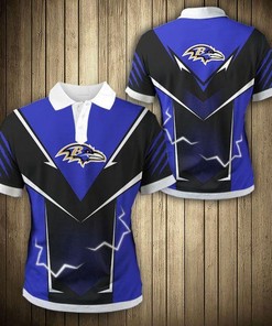 Baltimore Ravens Flame 3D Polo Shirt - Ignite Your Style