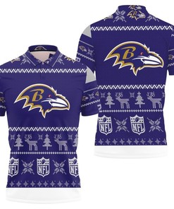 Baltimore Ravens Nfl Christmas 3D All Over Print Polo Shirt - Get Festive With Style