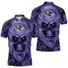 Baltimore Ravens Nfl Fans Skull 3D Polo Shirt - Show Your Attitude With Style