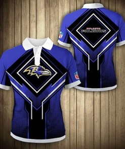 Baltimore Ravens Square Lattice 3D Polo Shirt - Step Out In Style