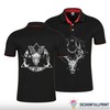 Baphomet Goat Skull And The Moon Gift Men'S Polo Shirt - Perfect Gift For Fans Of Skulls And Occult Fashion