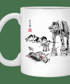 Battle in the Snow Sumi e Mug - Valentine's Day Coffee Mug with Inspirational Quotes