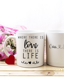 Be My Valentine Coffee Mug Set - Love You Mug, Funny Valentine's Day Gift for Her or Him