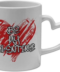 Be My Valentine Heart Handle Novelty Mug, Perfect Valentine Gift