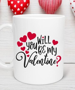 Be My Valentine Mug - Valentine Gift for Mom, Friend, and Coworker with Love and Cute Mugs and Personalised Gift Mug