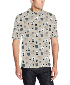Bear Pattern Print Design 05 Men'S Polo Shirt - A Bold And Fashionable Statement.
