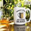 Bearded Coffee Mug, Drinking Beer for Beard Guy Cup, Funny Mug for Men, Mugs for Him, Man Mug, Mountain Man Gifts