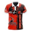 Beat The Curve With Cleveland Browns Edge-Cutting 3D Polo Shirt